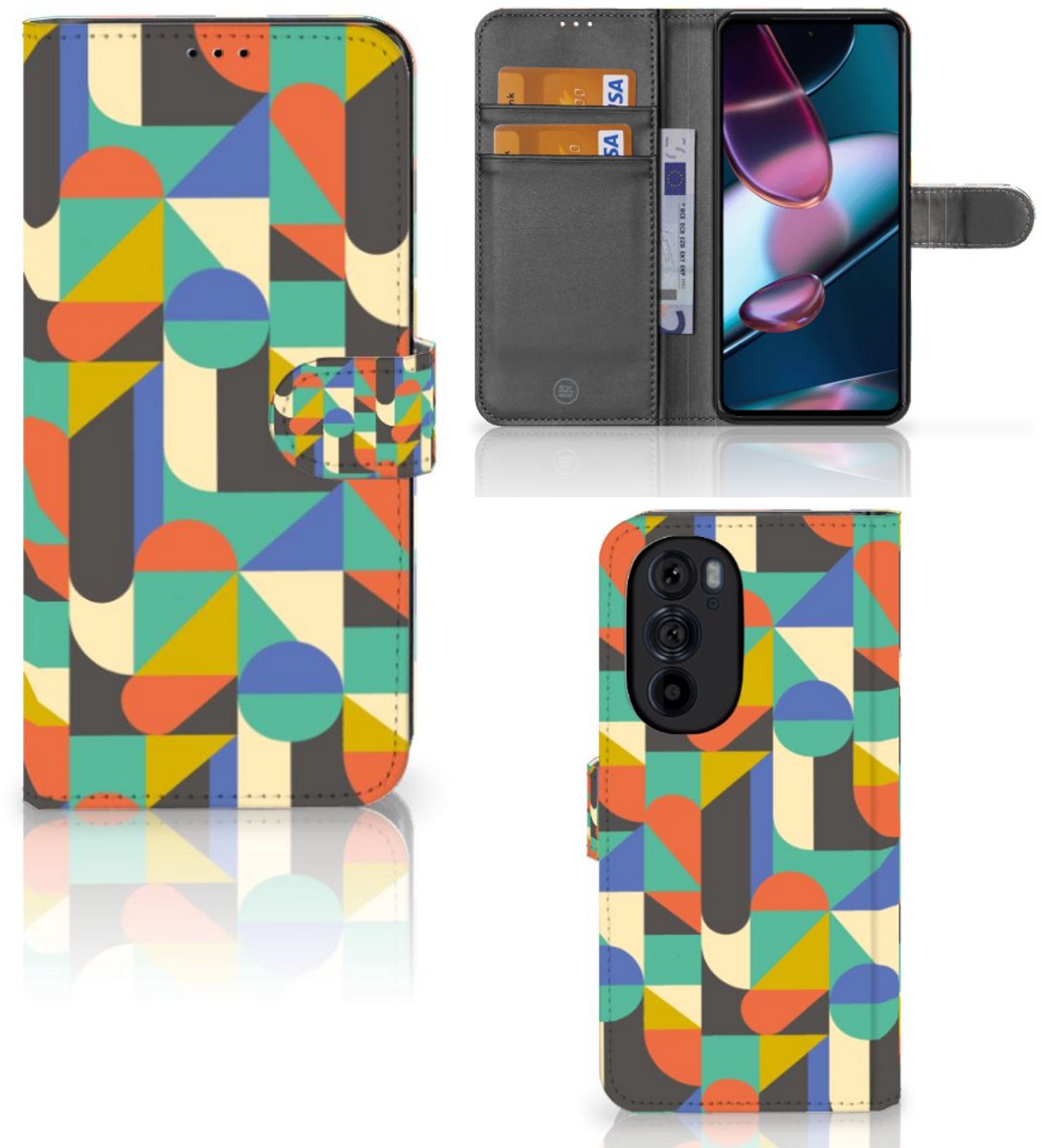 Motorola Edge 30 Pro Telefoon Hoesje Funky Retro