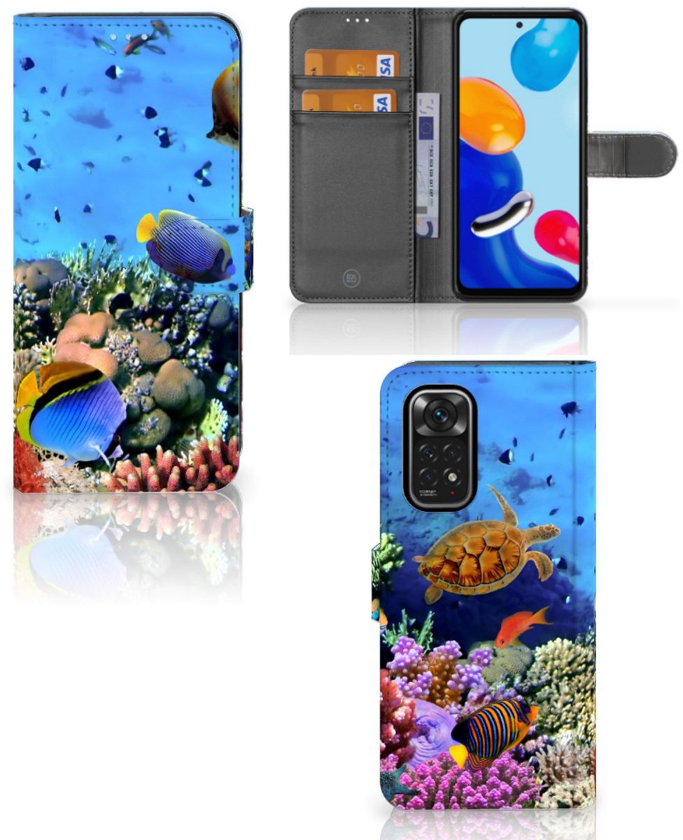 Xiaomi Redmi Note 11/11S Telefoonhoesje met Pasjes Vissen