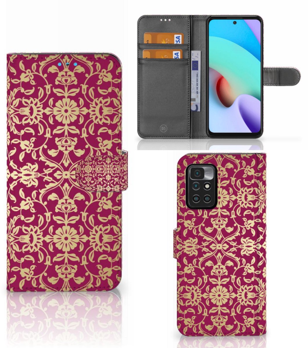 Wallet Case Xiaomi Redmi 10 Barok Pink