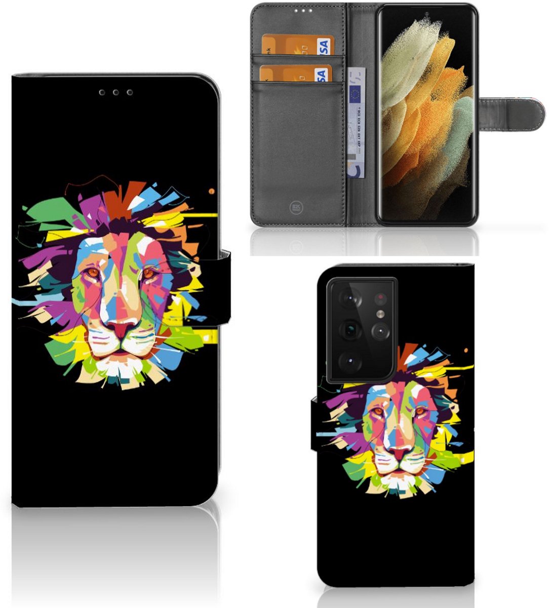Samsung Galaxy S21 Ultra Leuk Hoesje Lion Color