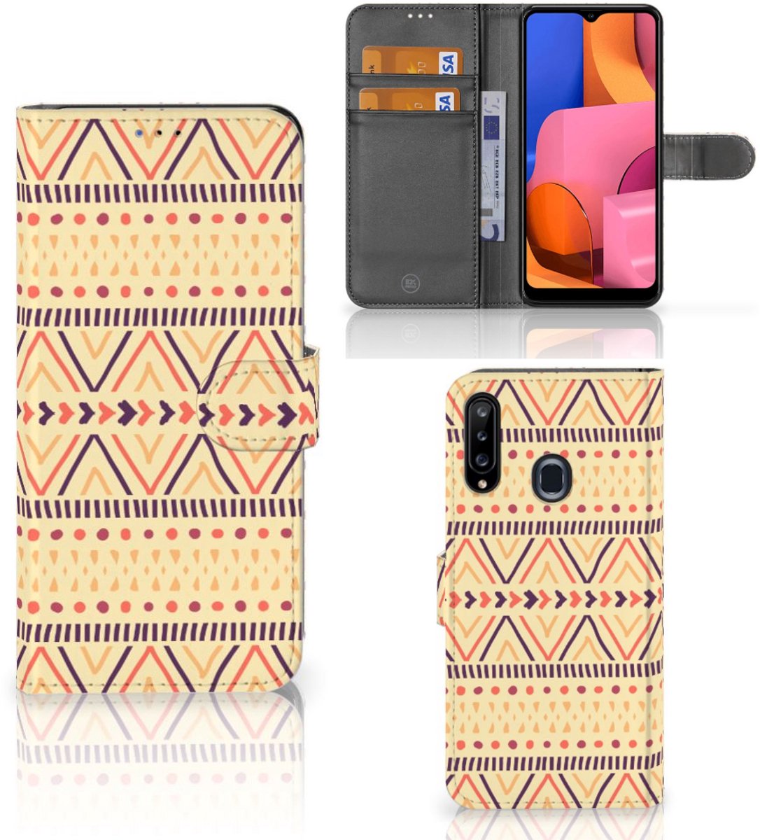 Samsung Galaxy A20s Telefoon Hoesje Aztec Yellow
