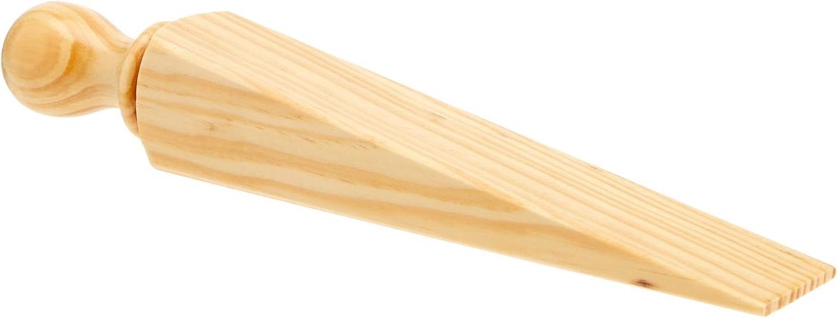 Houten Deurwig - Deurstopper Deurvast - Deur Open Houden - Vloermontage - 210 mm - Wit