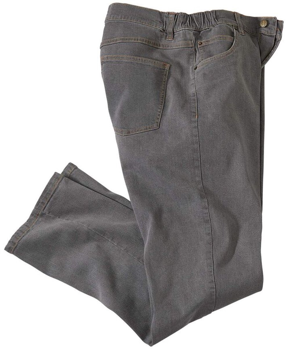 ATLAS FOR MEN - Regular spijkerbroek met half-elastische tailleband - Heren - Verkrijgbaar in grote maten - W44