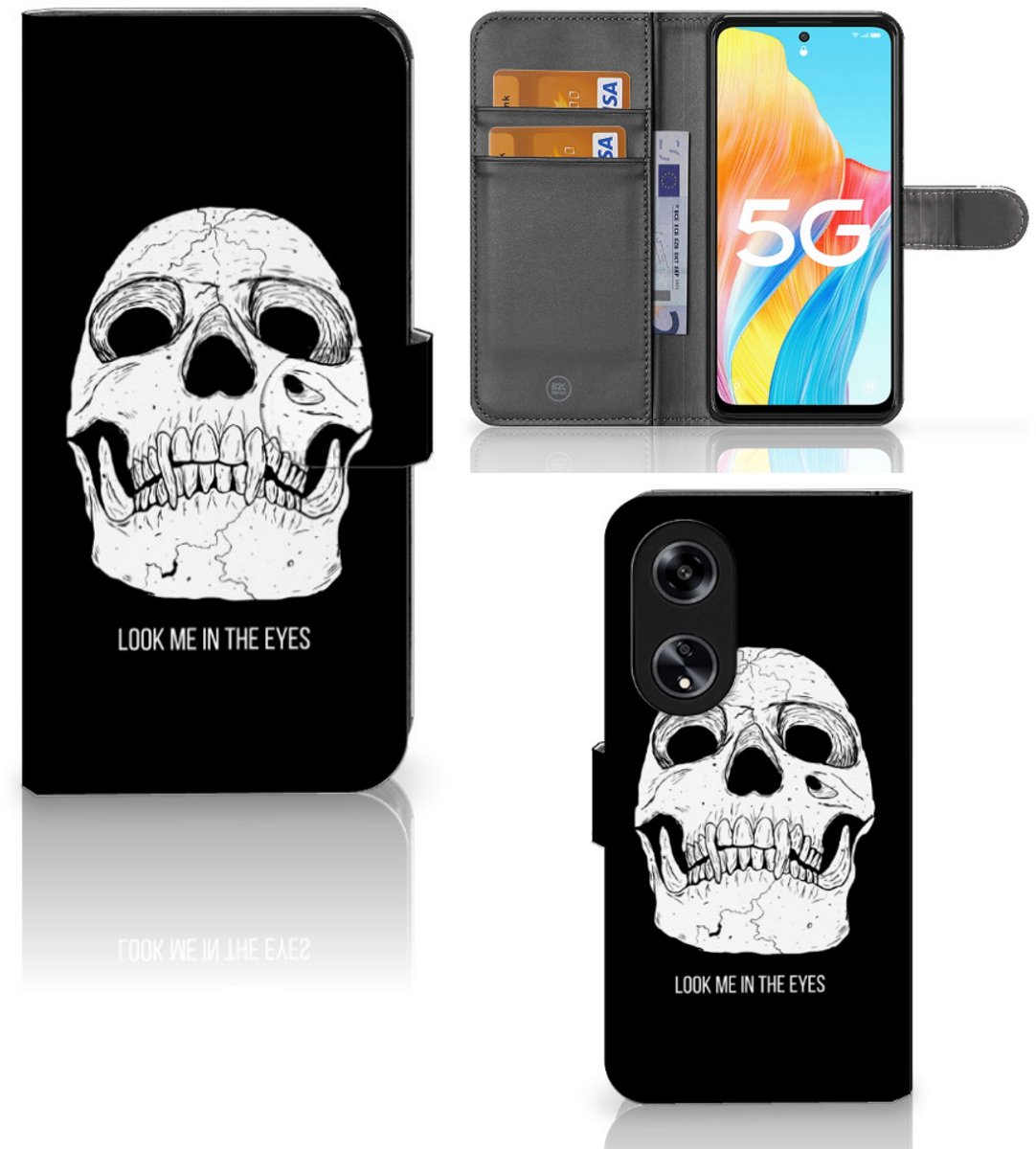 Telefoonhoesje met Naam OPPO Reno8 T 5G Skull Eyes