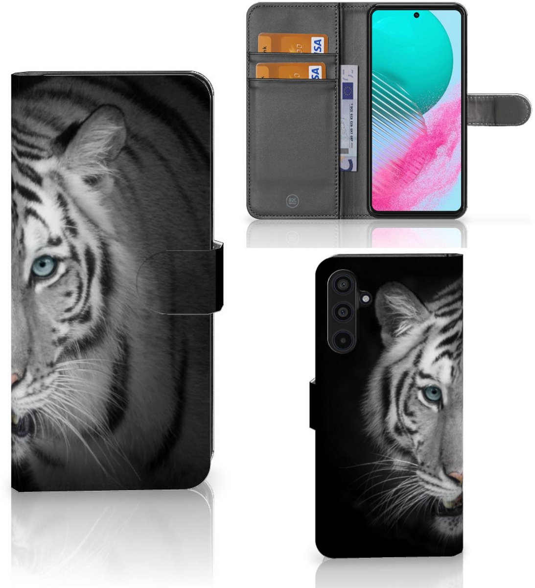 Samsung Galaxy M54 Telefoonhoesje met Pasjes Tijger
