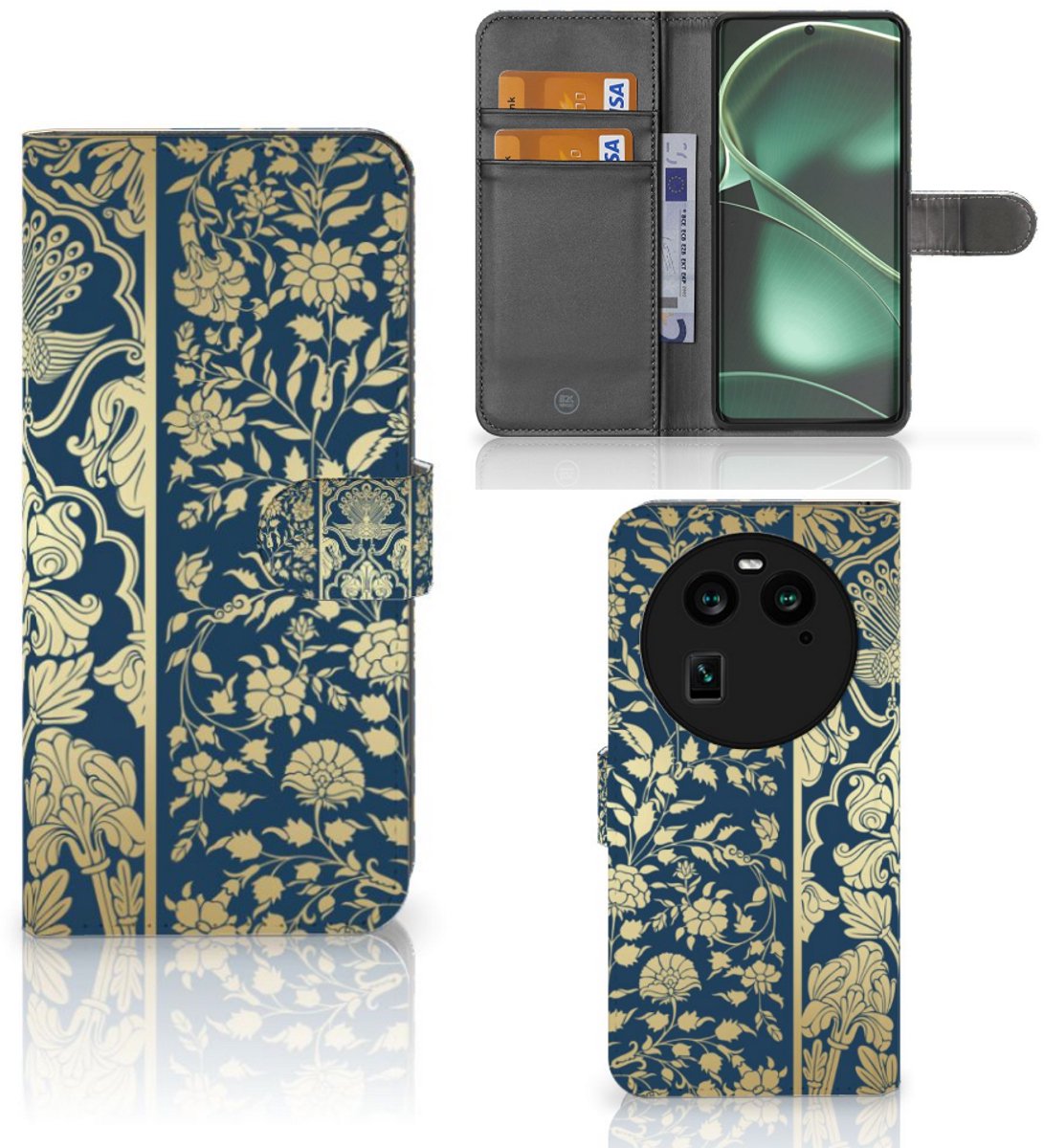 OPPO Find X6 Hoesje Beige Flowers