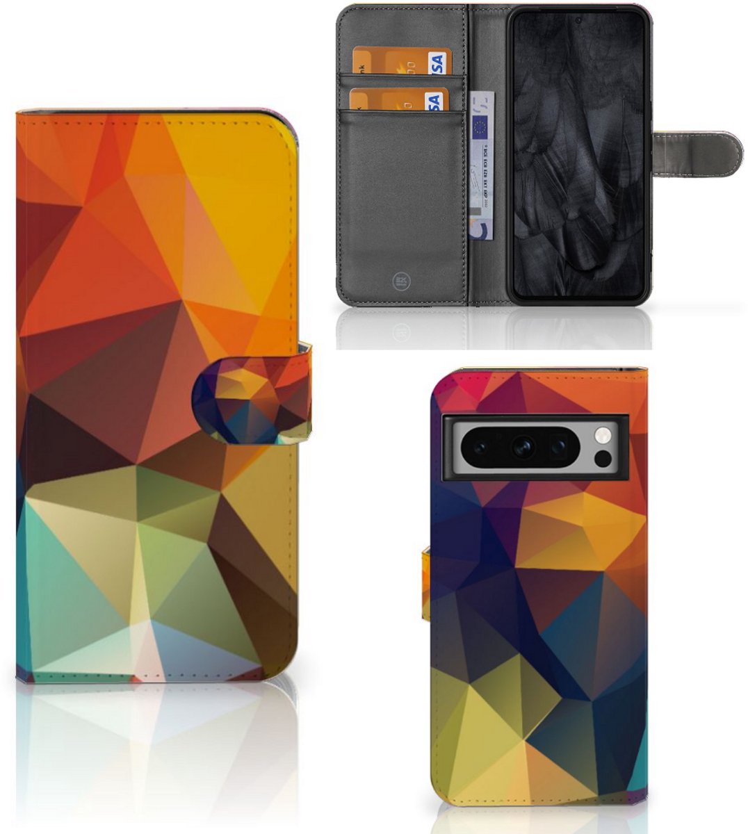 Boekhoesje voor Google Pixel 8 Pro Book Case Polygon Color