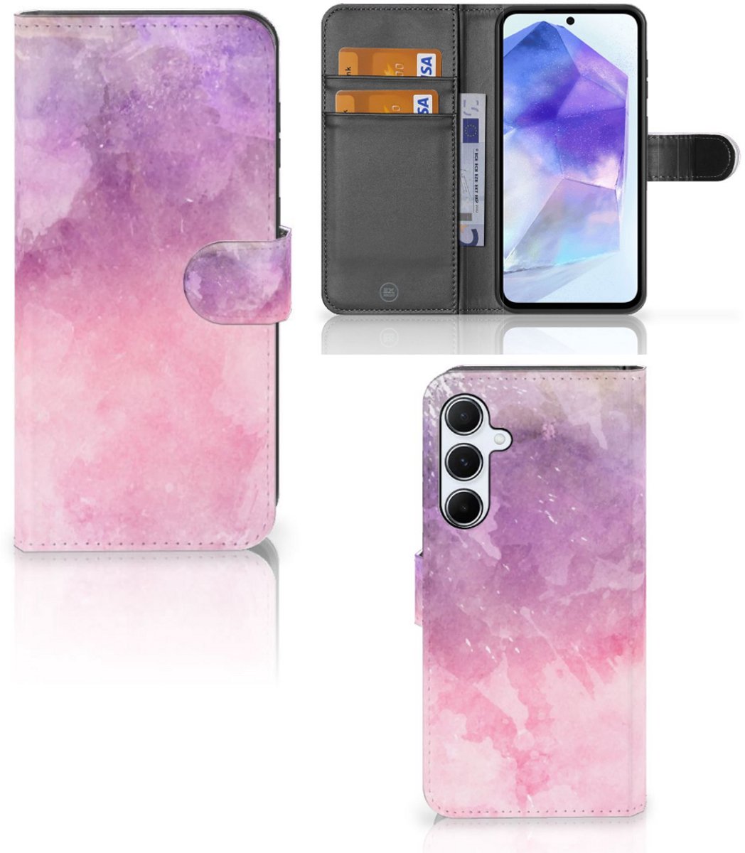 Hoesje Samsung Galaxy A55 Pink Purple Paint