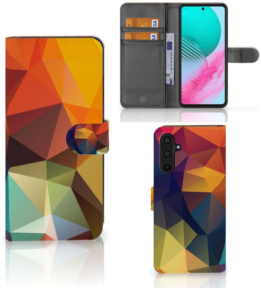 Samsung Galaxy M54 Book Case Polygon Color