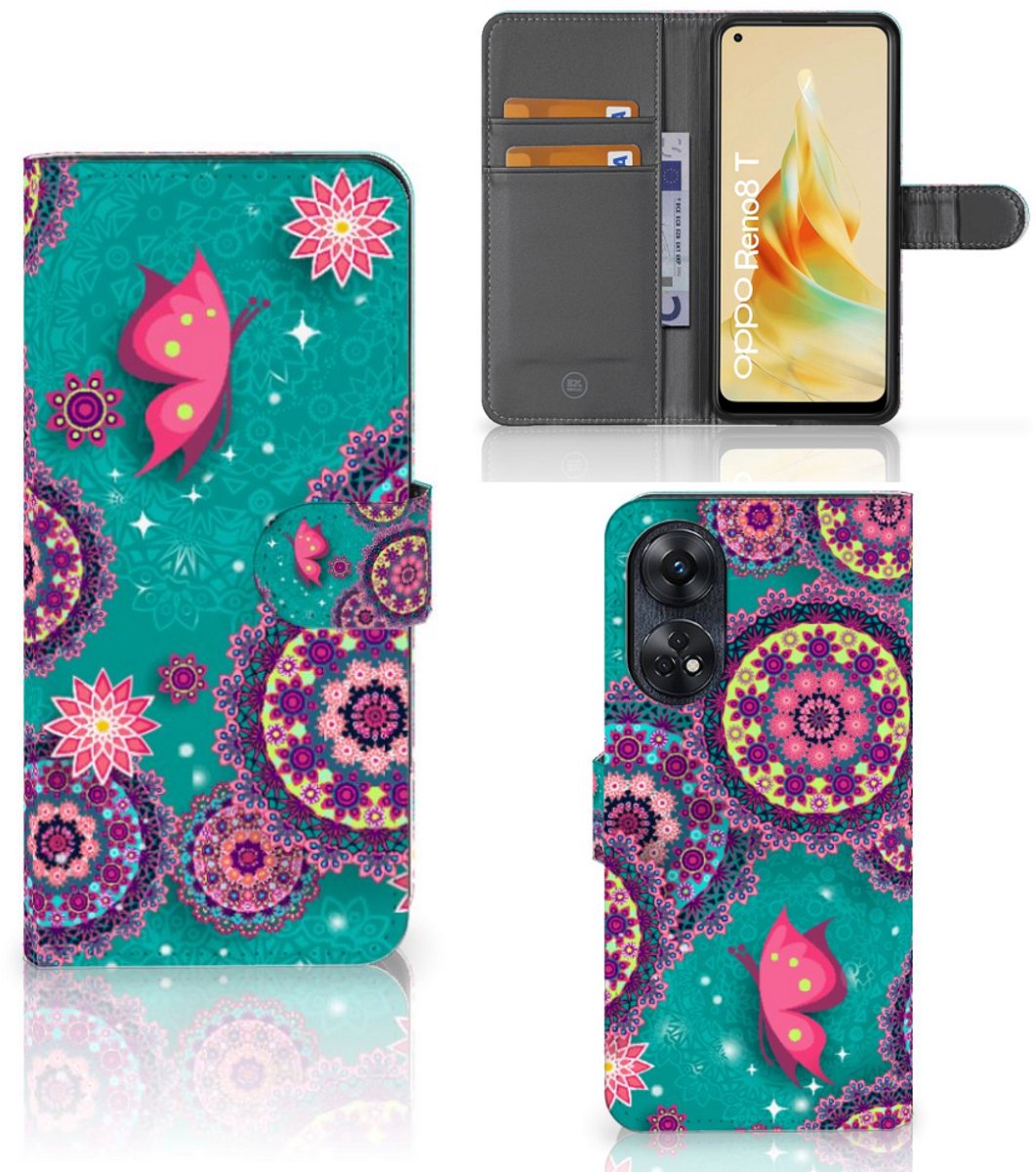 OPPO Reno8 T 4G Hoesje Cirkels en Vlinders