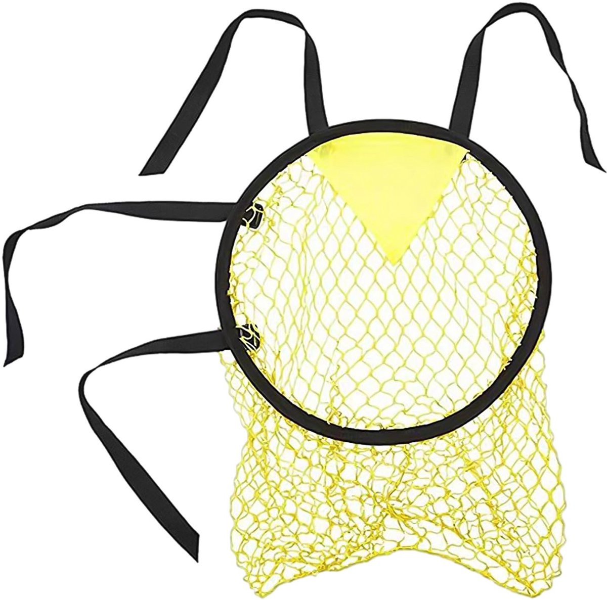 Allecto - - Voetbaldoel Net - Trainingshulpmiddel - Opvouwbaar - Geel - Precisie Training - Geschikt voor Kinderen - 45 x 60 cm