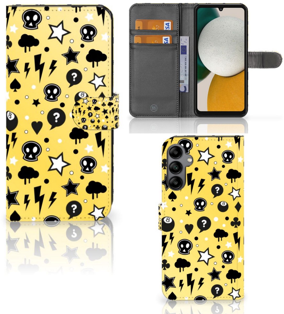 Telefoonhoesje met Naam Samsung Galaxy A34 Punk Geel