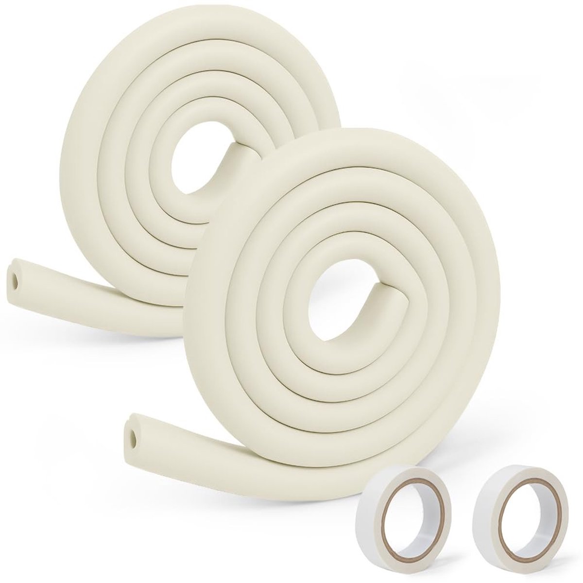Brenzoos - Rubber Edge Protector - Veiligheidsbescherming - Wit - Babyveiligheid - Meubelbeschermer - Geschikt voor meubels en hoeken