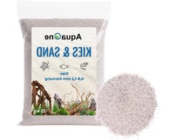 Aquariumgrind Licht Fijn - Aquariumzand Bodemgrond - Aquascaping Decoratie - Natuurlijk Kwartszand - 25 kg 0.8-1.2 mm - Licht Natuurlijk