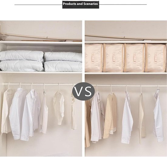 Compression Duvet Storage Bag Large Capacity, 2024 New Ultra Space Saving Self Compression Organizer, Duvet Storage Bag Compression (20.5 * 20.5 * 20.5inch,Gray) — afbeelding 4