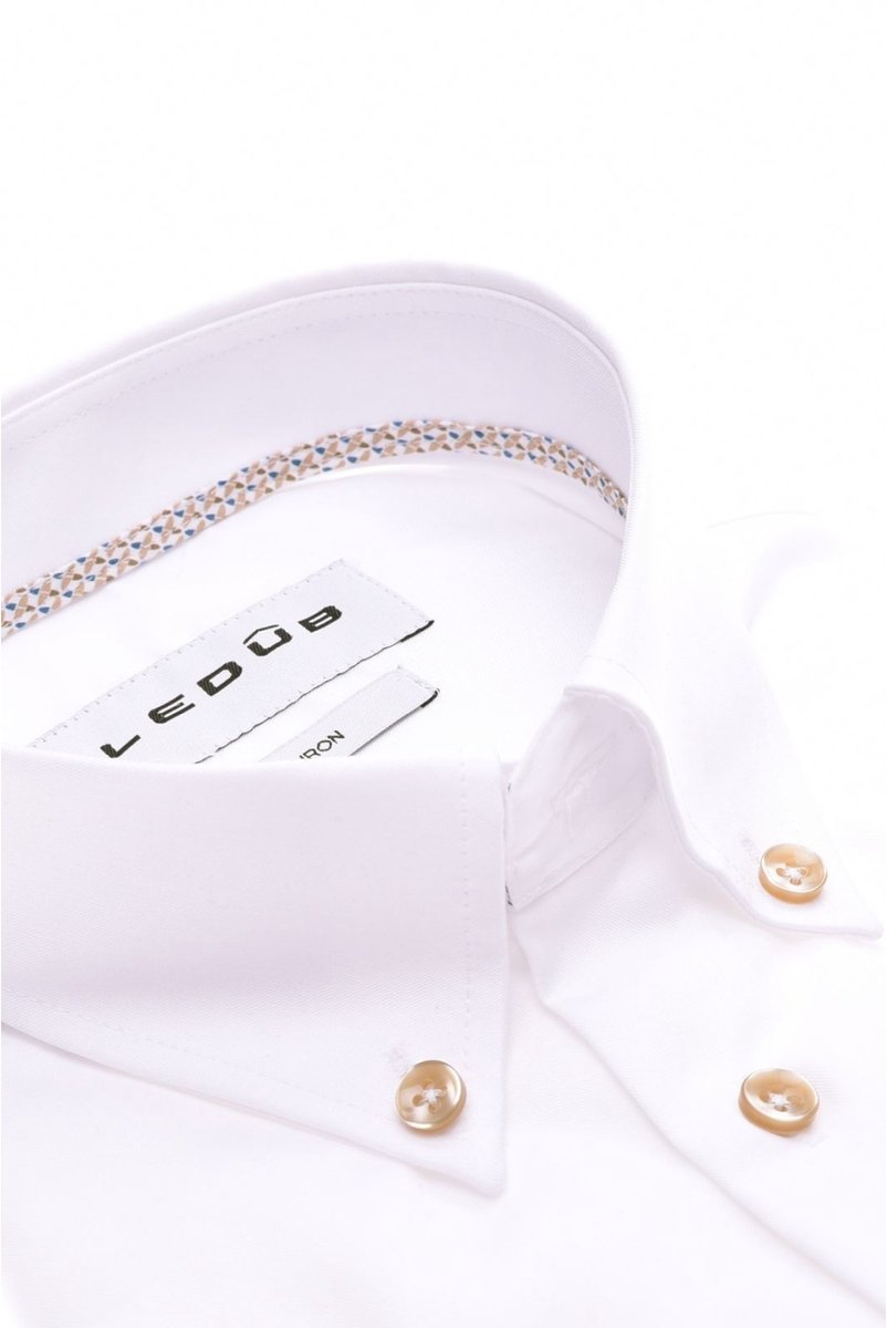 Ledûb modern fit wit korte mouw