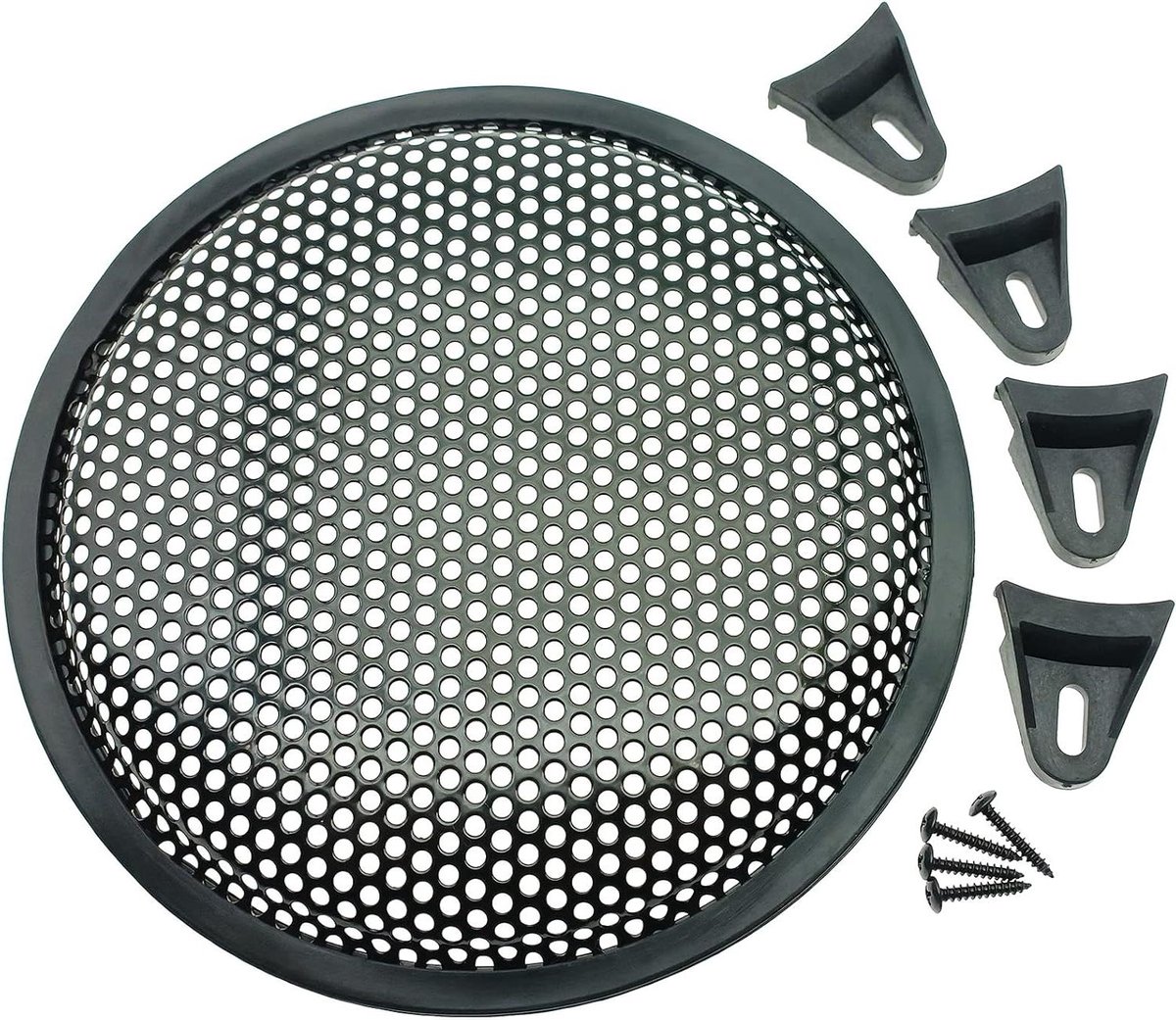 Luidsprekergrills 2 stuks - Speaker covers subwoofer - Luidspreker beschermen - Metalen gaas ontwerp - 20.8 cm diameter - Zwart