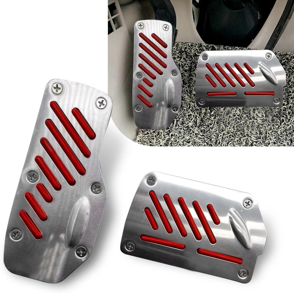 Pedaal Covers Set - Auto Pedaalhoezen - Verbeteren Rijervaring - Antislip Rubberen Strips
