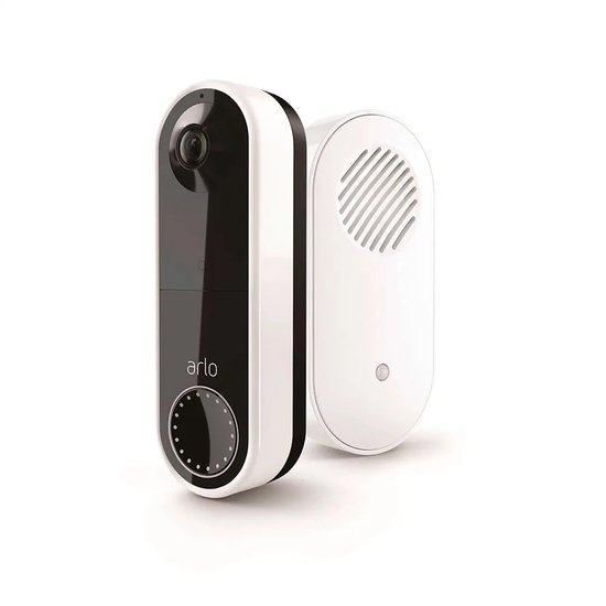 Arlo deurbel gong (chime) - Deurbel GONG - Arlo Gecertificeerd Accessoire - draadloos audio alarm, instelbare melodie, sirene - Compatible met Arlo Essential Video Deurbel (draadloos en bedraad) - AC2001-100PES