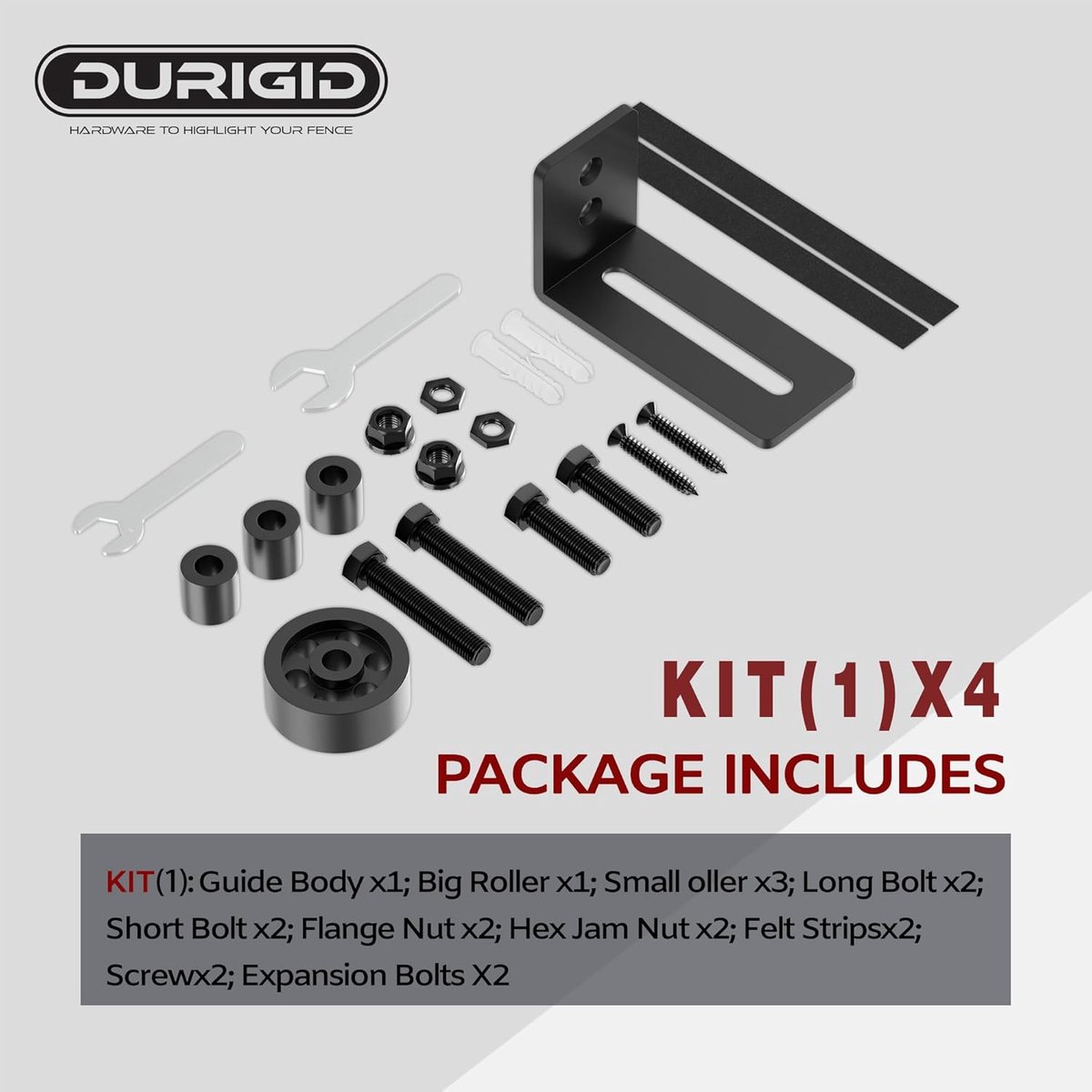 Schuurdeur Vloergeleider - Schuifdeur Hardware - Deuren Stabiliseren - 8 Instelopties - 4 Stuks - Zwart