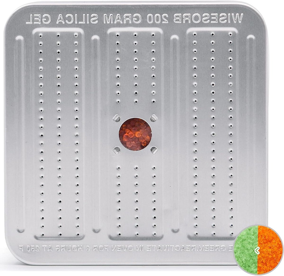 Vochtabsorbeerder Silicagel - Ontvochtiger Doos - Apparatuur Beschermen - Herbruikbaar met Kleurindicator - 200 Gram - Wit