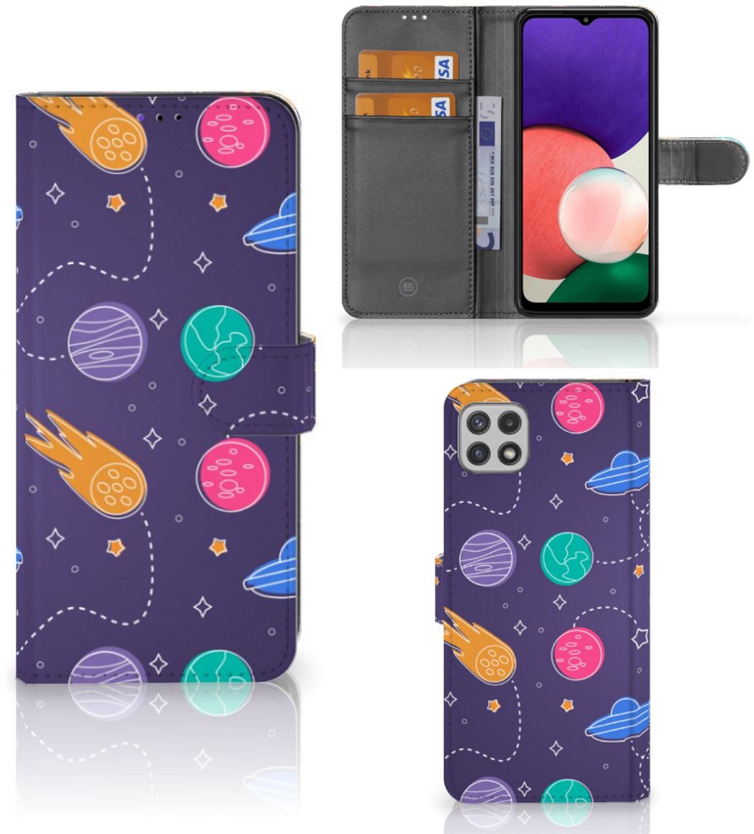Samsung Galaxy A22 5G Wallet Case met Pasjes Space