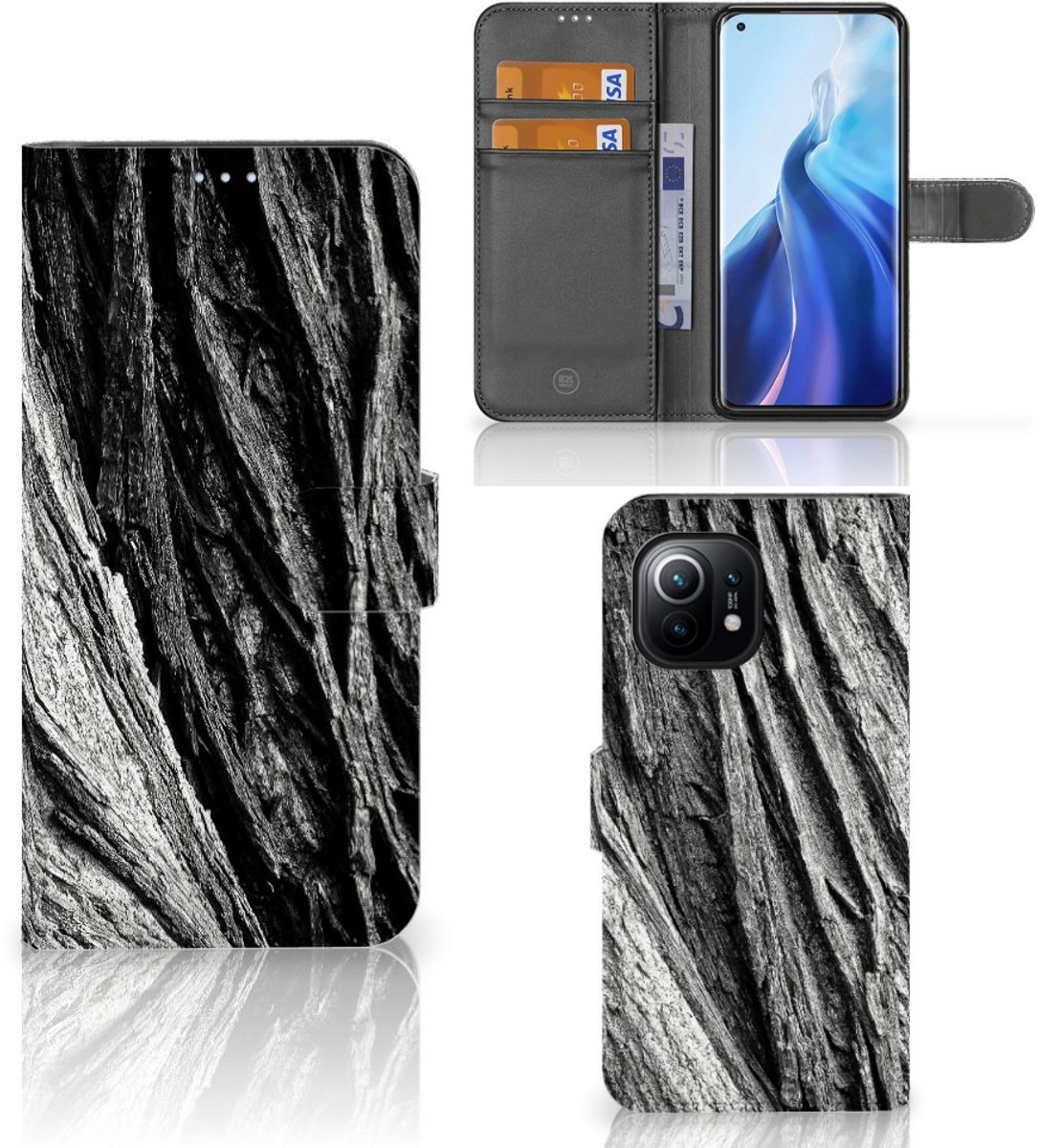 Book Style Case Xiaomi Mi 11 Boomschors Grijs