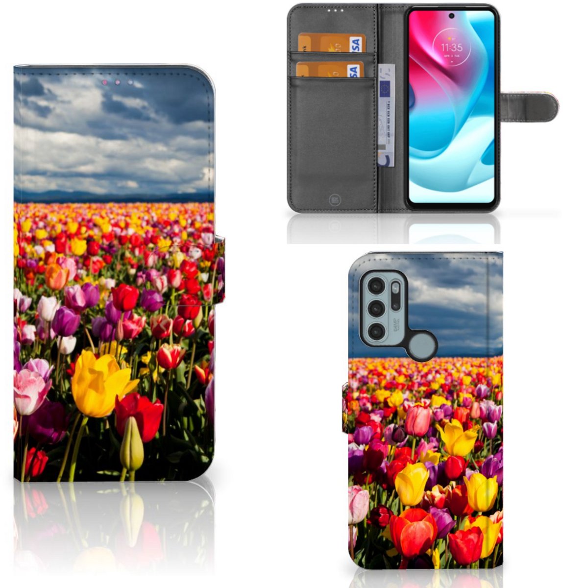 Motorola Moto G60s Hoesje Tulpen