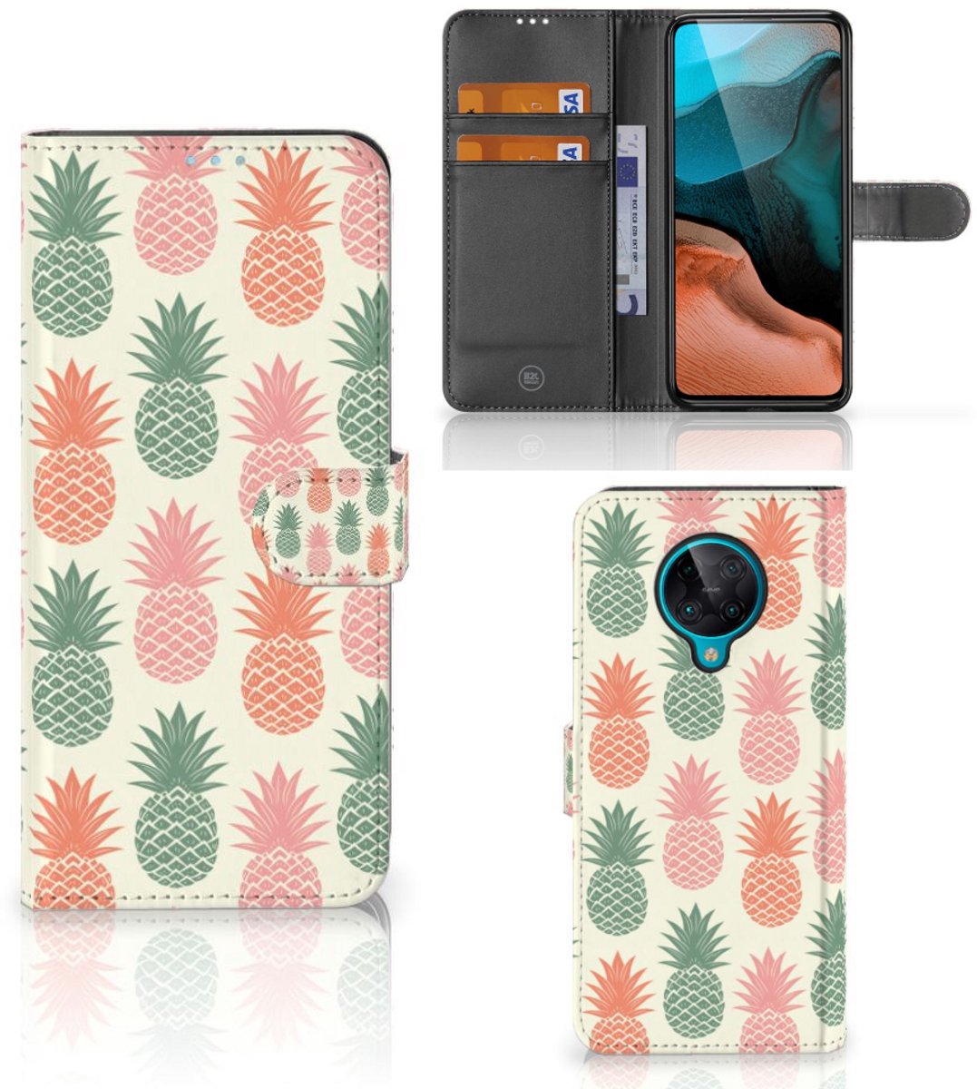 Xiaomi Poco F2 Pro Book Cover Ananas