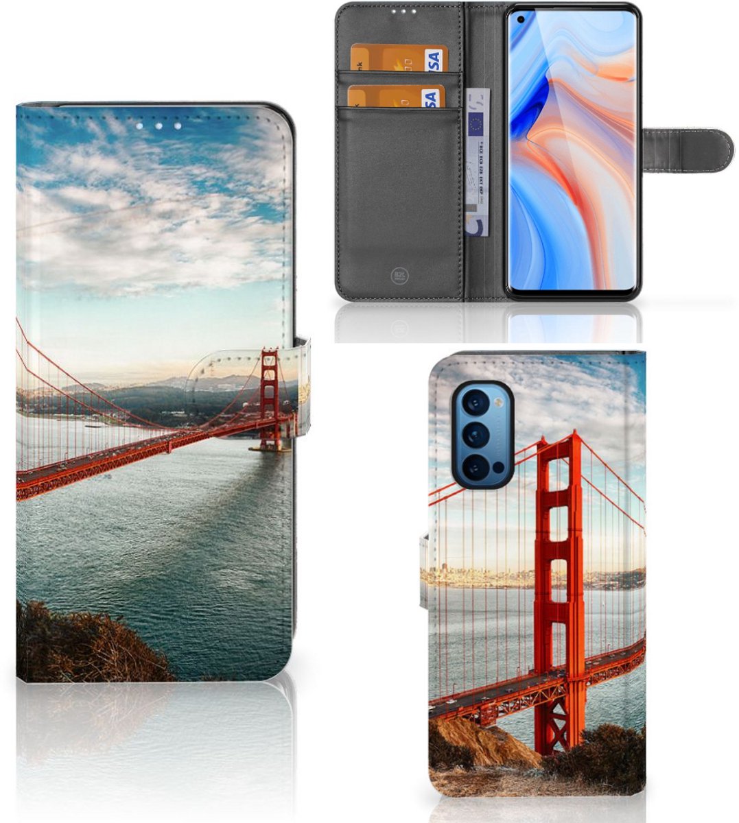 OPPO Reno 4 Pro 5G Flip Cover Golden Gate Bridge