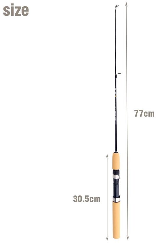 Cosensi - Mini Fishing Rod - Carbon Fiber - Lichtgewicht en Duurzaam - Zwart - Pen Rod - Ideaal voor Recreatief Vissen - Geschikt voor Volwassenen — afbeelding 3