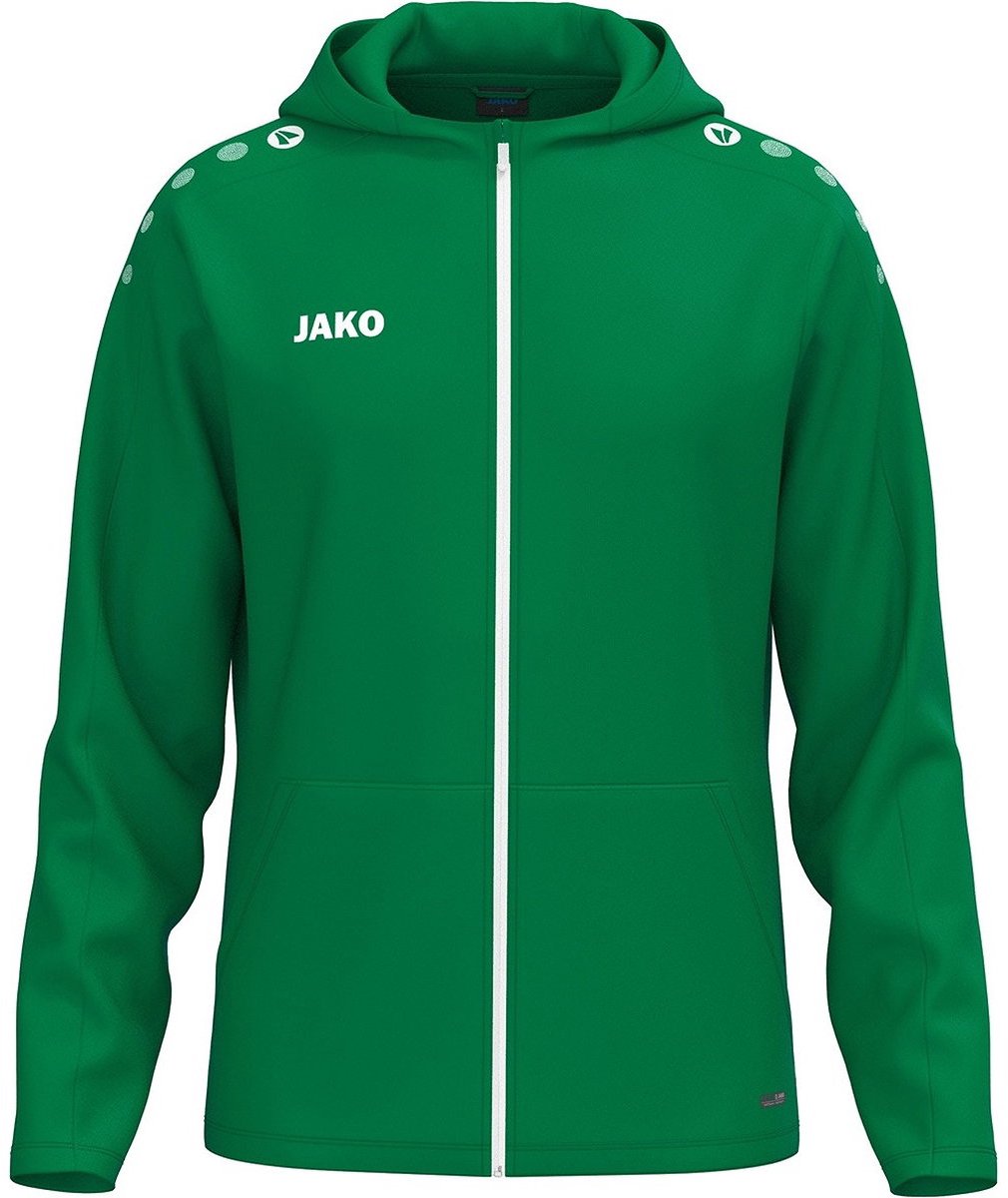 Jako One Jas Met Kap Heren - Sportgroen | Maat: 3XL
