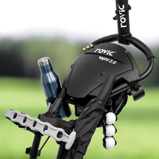 Rovic RV-1C 2.0 Golftrolley - Wit Zwart — afbeelding 3