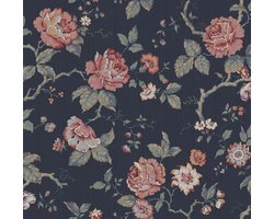 Boråstapeter Vliesbehang 4825 - New Heritage - Bloemen Blauw - 49cm x 10.05m