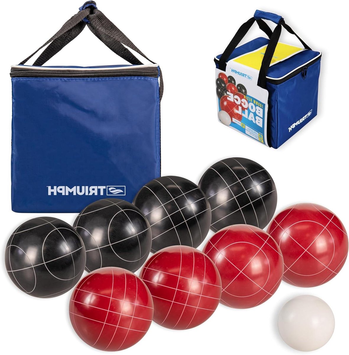 Triumph Sports Concurrentie 100mm hars jeu de boulesbal outdoor spel set met draagtas voor eenvoudige opslag, multi, één maat, 35-7103-3