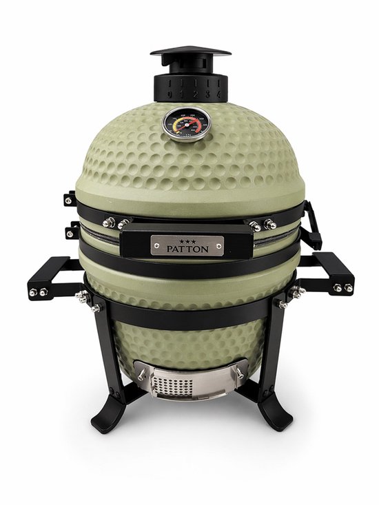 Patton Premium Mini 13" Kamado - Rooster ��27 cm - Olijfgroen