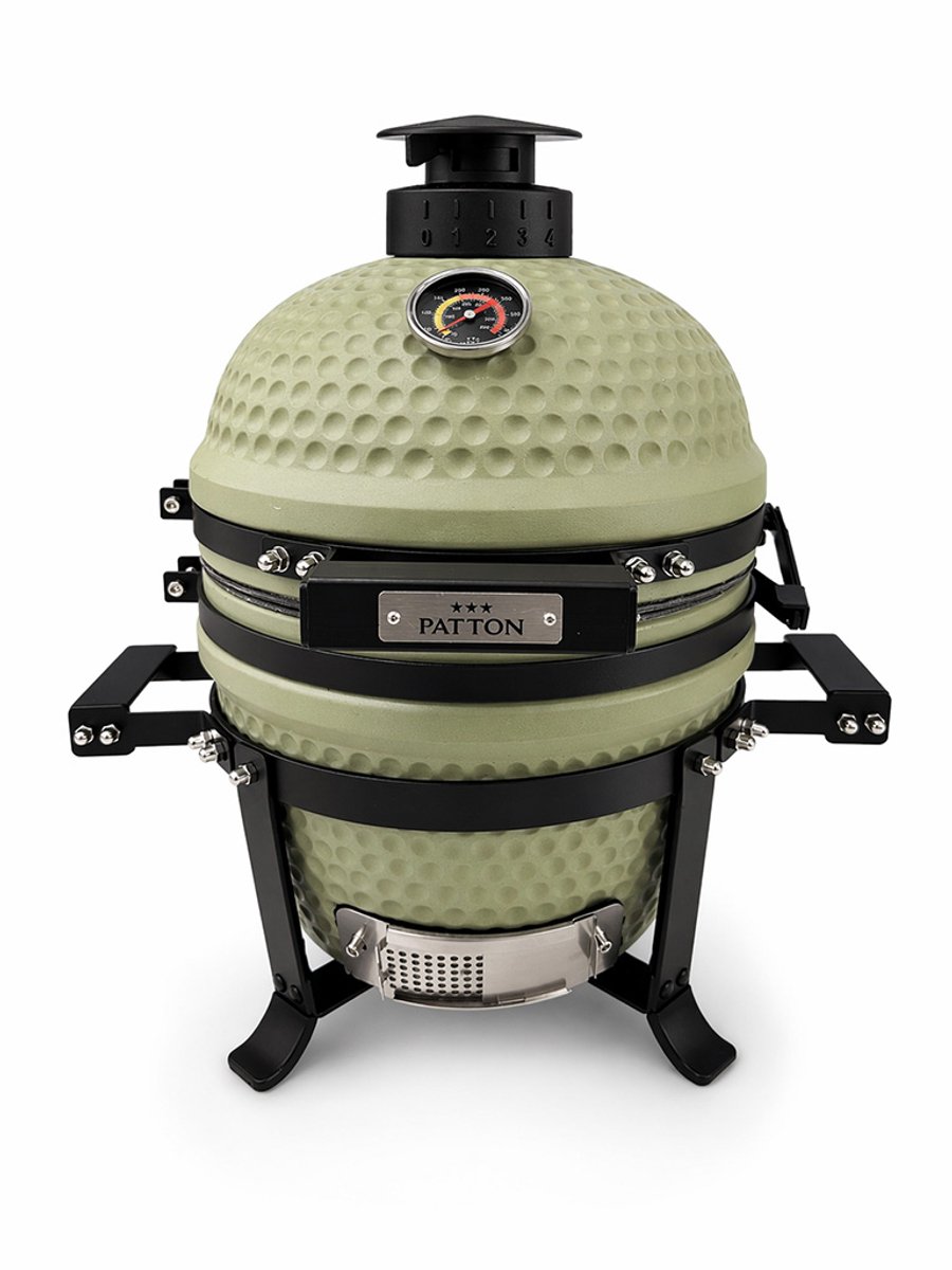 Patton Premium Mini 13" Kamado - Rooster Ø27 cm - Olijfgroen