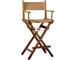 ZStyle director chair, collapsible, light, portable, director makeup hotel, restaurant, home, porch, bar, makeup, beech wood, high fabric, makeup, mahogany - fabric taupe)