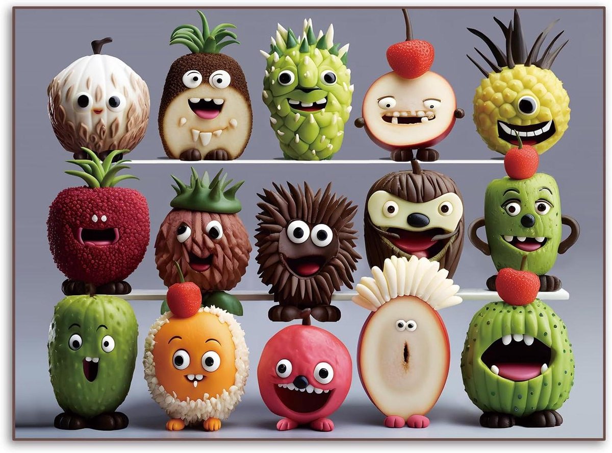 Legpuzzel - Puzzel - Familie Tijd - Uniek Patroon - 500 Stukjes - Fruit