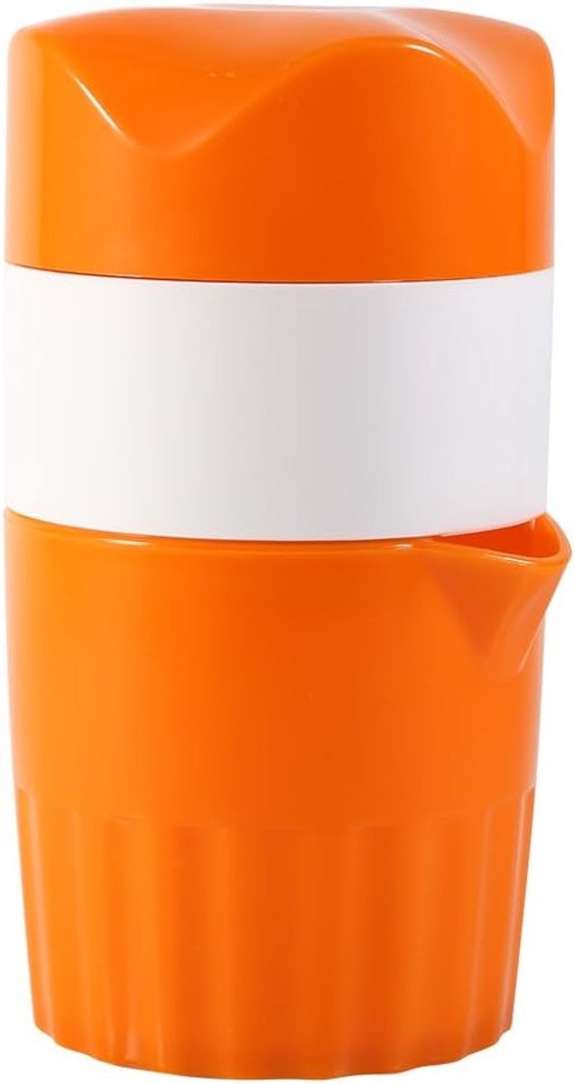 Handmatige citruspers voor sinaasappels - Rotonde fruitpers met deksel, zeef en container voor versgeperst sap
