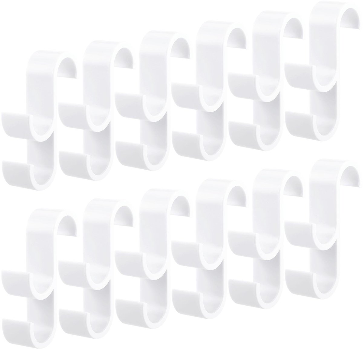 Dailygoods- Radiatorhaken 12 Stuks - Handdoekhaken - Kunststof - Wit - Compact - Duurzaam