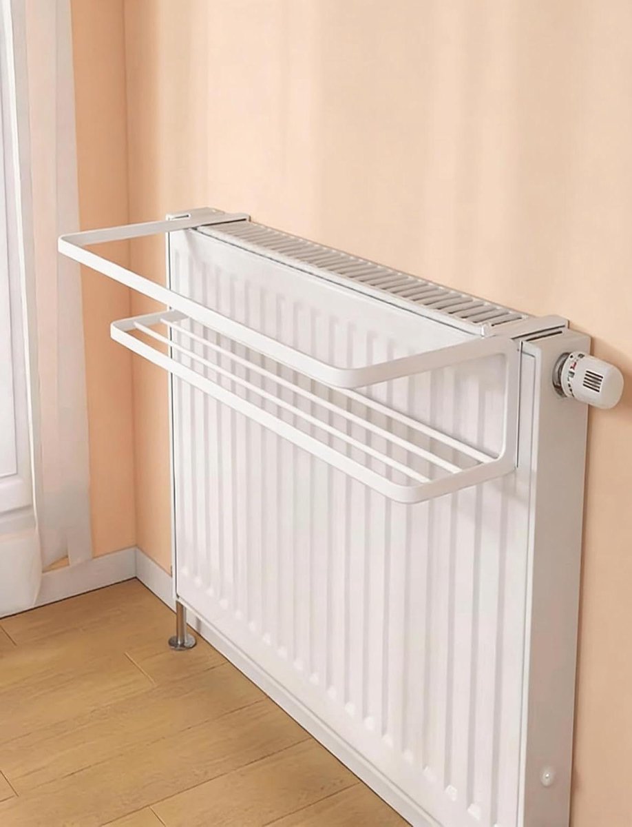 Radiator Droogrek - Kledinghanger Plank - Kleding Drogen - Verstelbare Haken - 45 x 15 cm 