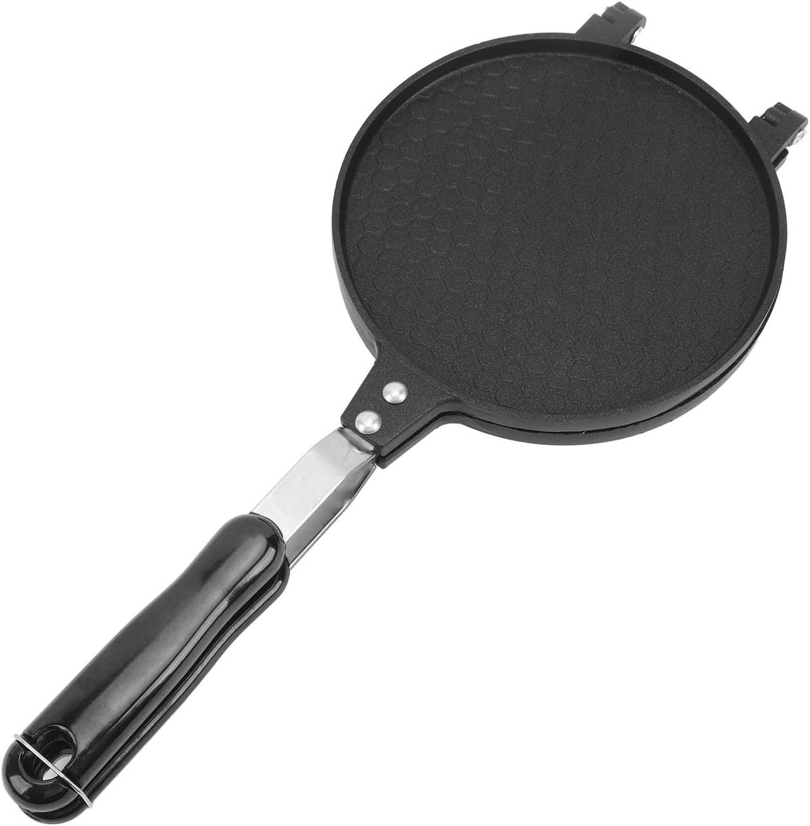 Tortillapers met Kookplaat - Loempiapan Pan - Platte Broden Maken - Dubbelzijdig Non-stick - 172 cm - Rasterstijl