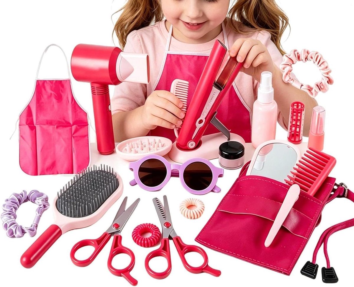 Kappersspeelgoed - Rollenspel set - Creatief Spel - Interactieve Föhn - 46 Delig - Niet gespecificeerd