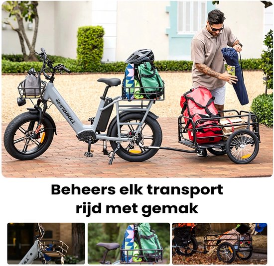 Maxtron Voyager Elektrische Fiets 20 x 4.0 Inch Fatbike - 720Wh Samsung Accu - Actieradius 90-100 km - Bafang Motor - Hydraulische Schijfremmen Voor en Achter - Koppelsensor voor Natuurlijke Trapondersteuning - Shimano 7 Versnellingen - Oranje van Maxtron — afbeelding 5