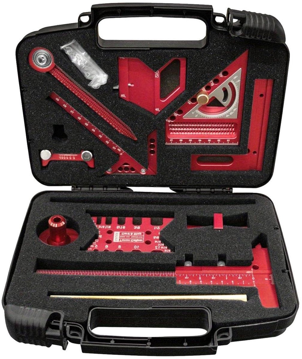 Meetgereedschap Set - Liniaal Vierkant - Nauwkeurig Meten - Aluminium Legering - 305 cm - Metaal
