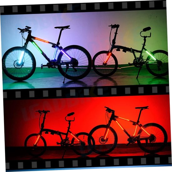 Fietsverlichting Set - Wieldecoratie Lampjes - Fiets Versieren - Meerdere Kleurstanden - 8 x 6 x 3.8 cm - Multicolor — afbeelding 2