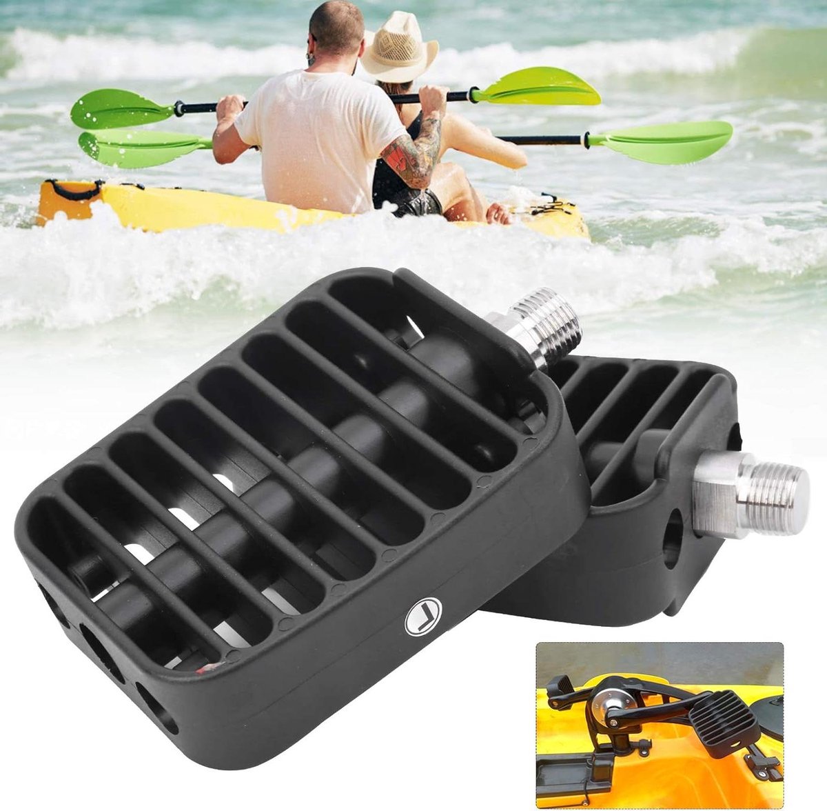 Pedalen Set - Voetsteunen Kajak - Watersport Comfort - Professionele Kwaliteit - 1 x 1 x 1 cm - Zwart