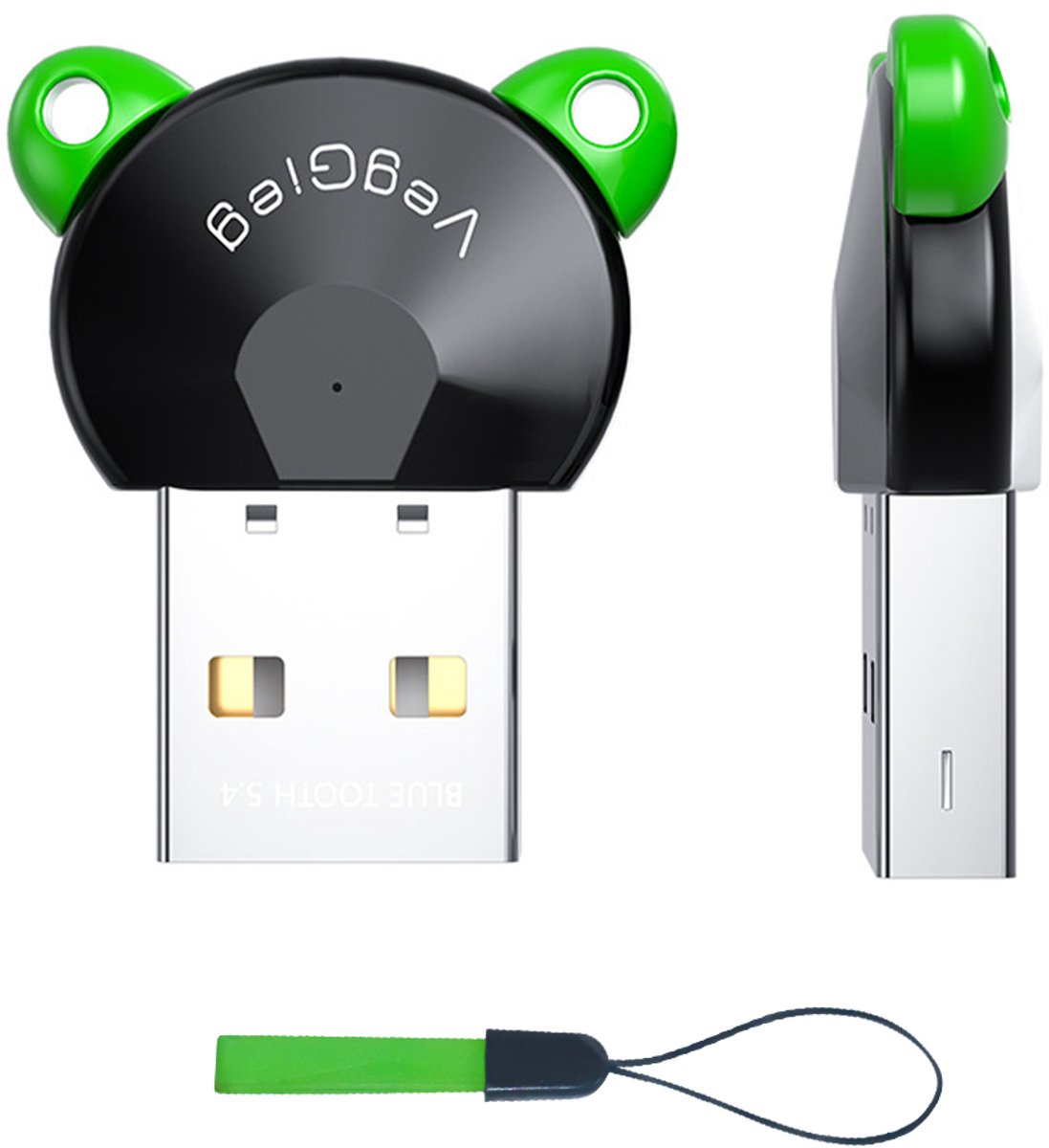 VegGieg USB Bluetooth 5.4 adapter - Bluetooth Adapter USB - Plug and Play - win7/win8.1/win10/win11 - Bluetooth Ontvanger - Bluetooth Dongle