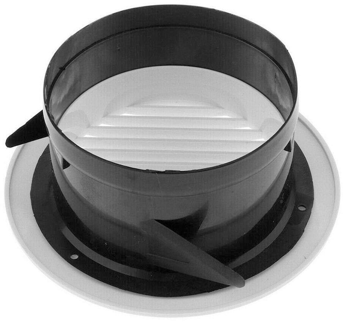 Dailygoods- Ventilatierooster 75-200 mm - Ventilatierooster Wit - Afzuigventiel - Luchtventilator - Schoepenrooster - Duurzaam Kunststof - Luchtventiel